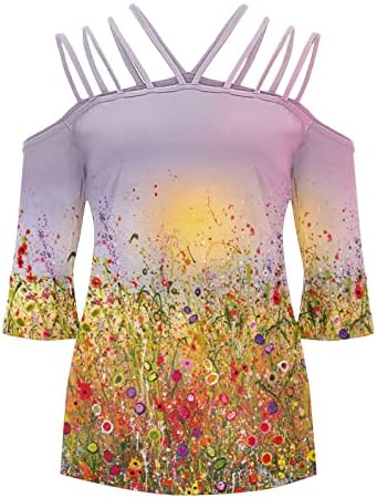 Ljetna jesena grafička bluza Ženska kratka rukava odjeća Trendi pamuk Crewneck Lounge Top Tee za djevojke 5e 5e