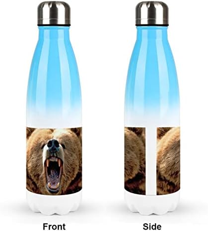 Roaring Grizzly Bear 17oz Sportski boca za vodu od nehrđajućeg čelika vakuum izolirana cola oblika za višekratnu boju za višekratnu