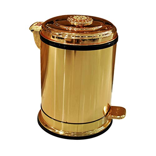 Wenlii Zlatna pedala metalna kanta za smeće vrhunska Hotelska Vila kuhinja dnevna soba kupatilo pokriveno kanta za smeće kanta za smeće