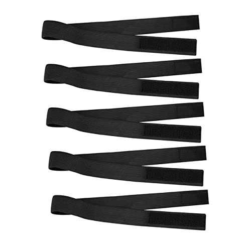 FOMIYES 5kom perika za podešavanje glave pojas elastična perika traka perika Podesiva elastična traka crni šal Crna elastična traka