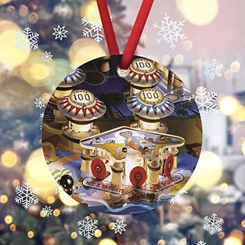 ArogGeld Božić keramički ukrasi,fliper OrnamentLarge vanjski osvijetljeni Božić Balls Blackout voće Strip za krštenje