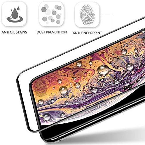 iPhone XR, iPhone 11 full Cover glass zaštitnik ekrana, eTECH [2 Pack] Zaštita ekrana od kaljenog stakla za Apple iPhone 11 / XR 6.1 2018 2019 – Bubble Freee / Face ID / Edge-to-Edge puna površina-Crna