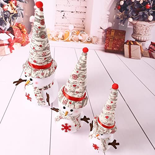 Weimay 1kom Božić dekoracije Božić Tree Accessories šiljasti šešir snjegović mali poklon prozor Božić snjegović lutke-55X20cm