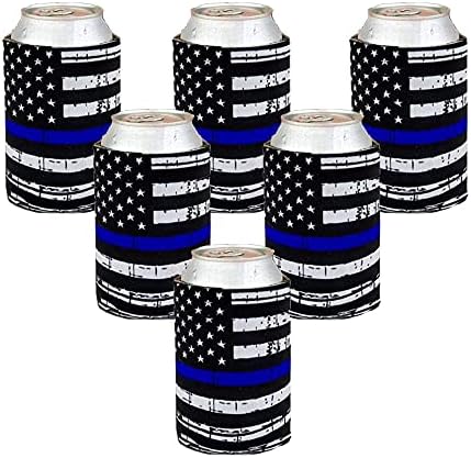 Mogu li hladni rukavi USA tanka plava linija zastava mogu pokriti hlađenje pića pivo limenke za pivo Izolatore mogu se slomiti 6pk