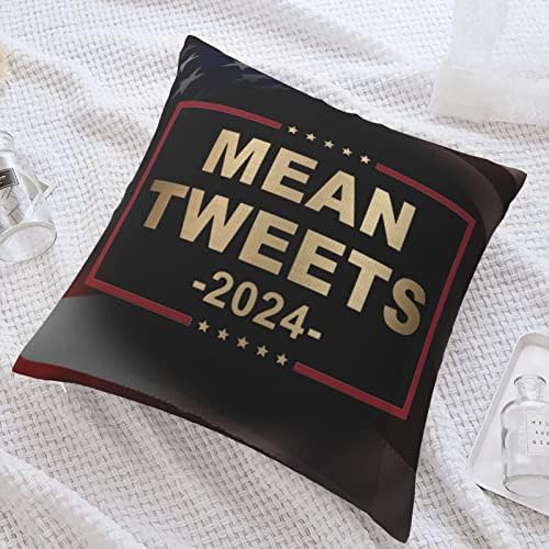 Srednje tweets 2024 Softforan dvostrano plišano jastuk sa jakim kućnim praktičnošću 18 x 18 u