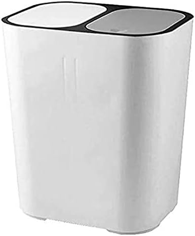 WXXGY kanta za smeće dvostruka kanta za smeće za reciklažu, kanta za smeće u kupaonici smeće Wastebaske klasificirano suho i mokro / Bijelo