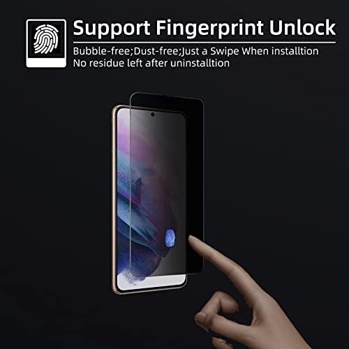 Amleute 【3+1 Paket Samsung Galaxy Note 20 Zaštita ekrana za privatnost, 9h kaljeno staklo,Anti-Spy 【podržava otključavanje otiskom prsta】 kompatibilno za Note20