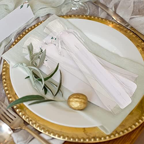 Zwin 60pcs bijeli ventilatori okruglih sklopivih navijača papira plastični ručak na ljubiteljima za vjenčanje proslave rođendana za