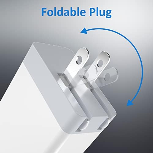 Fgghoo brzo punjenje 3.0 AC zidni Punjač, prijenosni 30w QC3.0 USB punjač blok Adapter za struju sklopivi utikač+3u1 USB kabl za iPhone