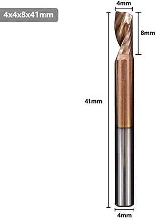 XMEIFEI dijelovi set burgija aluminijumski mlin za sečenje 4 6 8mm drška Jednostruka flauta TiCN Premazivanje CNC glodalica karbidna