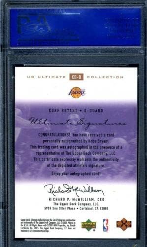 Kobe Bryant PSA mint 9 2000 UD Ultimate Colocons KB-B - Košarkaste ploče sa autogramnim karticama