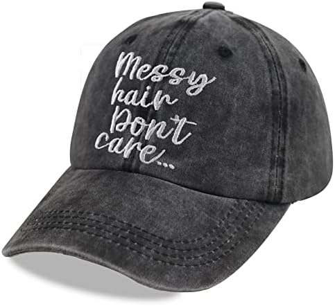 Neuredna kosa ne zanimaju šešir za žene, podesivi isprareni pamuk izvezeni vrući zbrka mama bejzbol kapa