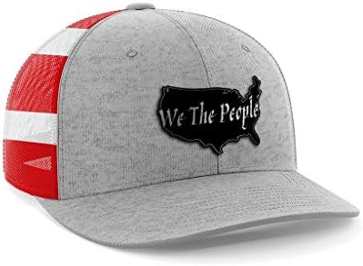 Mi smo ljudi USA Crni kožni patch šešir