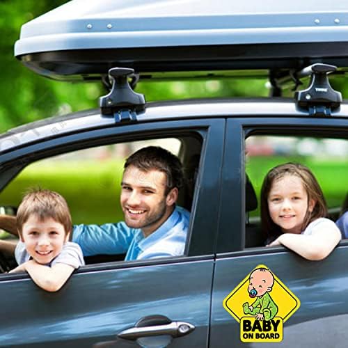 4 pakirajte naljepnice za bebe na znak automobila, naljepnice za pet materijal, jednostavne za nanošenje i uklanjanje naljepnica sa