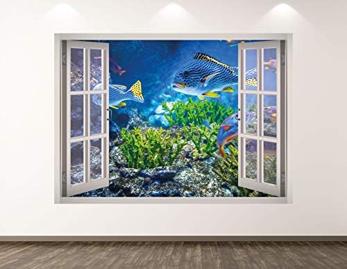 Zapadna planinska akvarijska zidna naljepnica Umjetnički dekor 3D prozor okeanski naljepnica za životinje Mural Dječje sobe Custom