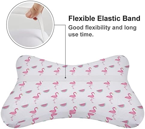 Pink flamingo i lubenica jastuk za automobile od 2 nosača za glavu za glavu za kostiju jastuci za glavu jastuk za putni automobil