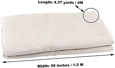 SHEUTSAN širine 60 inča i dužine 4 metra prirodnog platna tkanina za ručni rad, izuzetno velika obična jednobojna lanena tkanina od