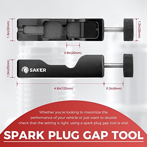 Saker Spark utikača alat-univerzalni komplet sa mjeračem osjećaja za većinu 10 mm 12mm 14mm 16mm svjećica - precizno mjerite sjajnu