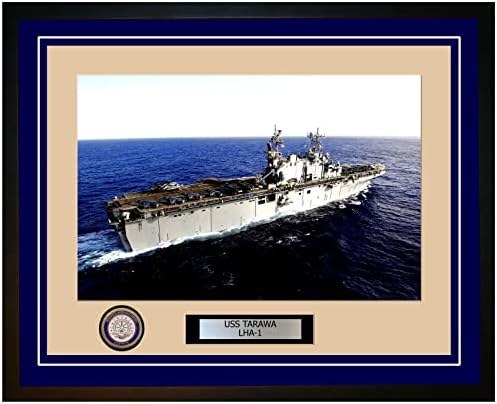 USS Tarawa LHA - 1 uokvireni mornarički brod Photo 1lha1grey
