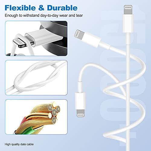 iPhone brz punjač 【Apple MFI certificirani】, 20W USB C Zidni punjač sa 6ft tip C do gromobranskog kabla [2-pack], brzi punjenje adapter