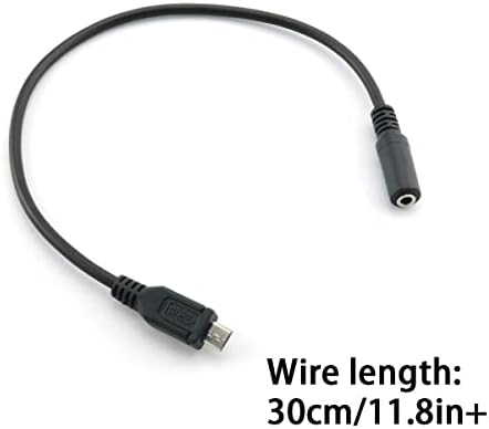 Dghaop Micro USB muški do 3,5 mm Ženski Aux audio žičani kabel za adapter za slušalice Active Clip mikrofon