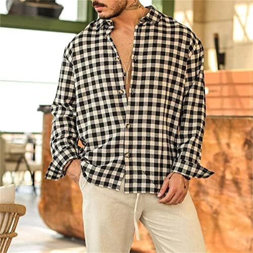 Men's Plaid Flannel Casual Shirt Long Sleeve Button Down Dress Shirts Casual Regular Fit Wrinkle Free Shirt