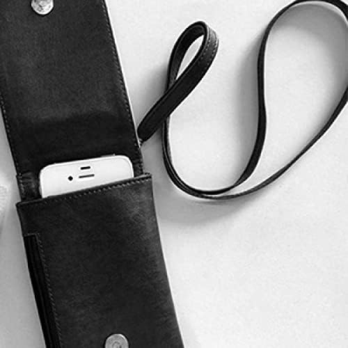 Natpis za kosti kineski Prezime Karakter Xie Telefon novčanik torbica Viseći mobilni torbica Crni džep