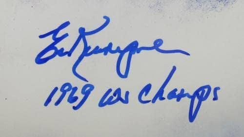 Ed Kranepool potpisao automatsko automatsko autogram 8x10 photo W / 1969 WS Champs natpis - autogramirani MLB fotografije