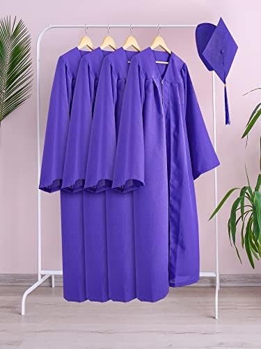 4 Set Matte diplomski haljina Cap Tassel Set 2023 za odrasle Unizoks Matte University Bachelor High School