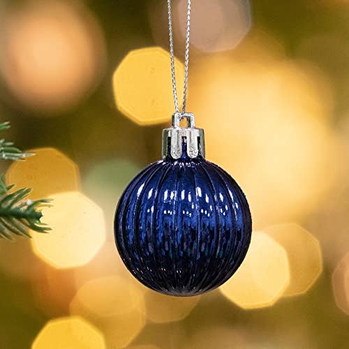 24kom 1.57 Božić Ball ukrasi, Shatterproof plastična lopta poklon za Božić stabla, Festival, Home Party i svadbena zabava, male veličine