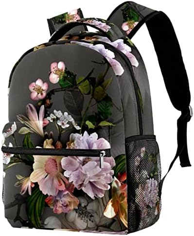 Kapohu Vintage Cvjetni ležerni školski ruksak za dječake Djevojke Laptop torbe za putničke torbe za muškarce 11.5x8x16in