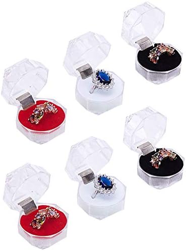 Teenger 6 kom. Clear plastične kutije zvona naušnica poklon za pohranu kućišta nakit Organizator za vjenčanje, angažman i dan zaljubljenih