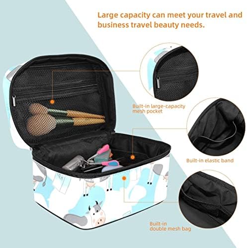 Travelna torba za šminku, kozmetička torba Make up Case za organizator, za žensku torbicu za toaletne potrepštine Oprema Četke, plave