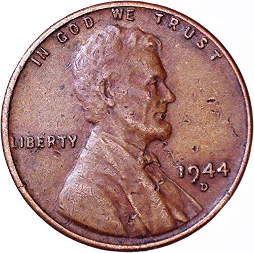 1944 D Lincoln pšenični cent 1C Veoma dobro