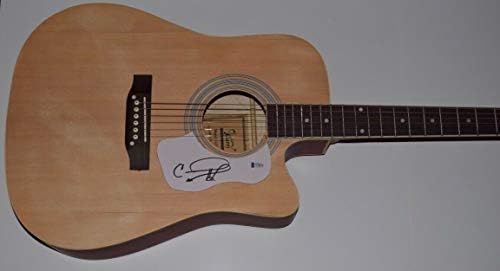 Carrie underwood potpisao je autogramiranu veličinu akustična gitara Beckett bas coa