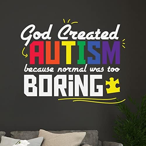 Bog je stvorio autizam zidna naljepnica vinilne autizme naljepnica za podizanje zidnih zagonetki zidne umjetničke naljepnice Autistična