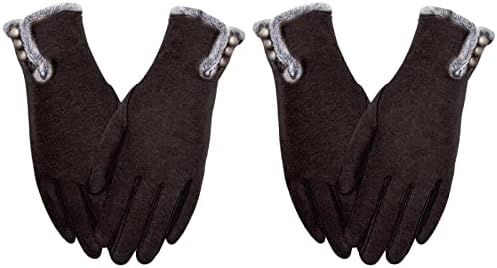 2 para ženske zimske rukavice sa toplim dodirnim ekranom otporne na vjetar od vune od vune obložene dodirnim ekranom za slanje poruka