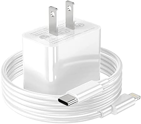 RPQ [Apple MFi Certified] brzi USB-C Adapter za struju sa 6 ft C za Gromobranski kabl. punjač za iPhone sa mogućnošću brzog punjenja,