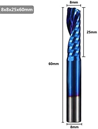 XMEIFEI dijelovi set burgija karbidni krajnji mlin 4 6 8mm rezač sa jednom flautom za sečenje Aluminijum bakra CNC svrdla dugih burgija