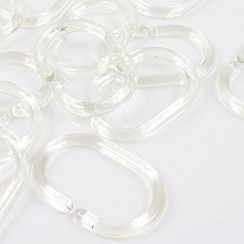 Sootop kuke za zavjese za tuširanje 12/24/32 prstenovi prozirna silikonska guma otporna na rđu za kupatilo tuš šipke zavjese kuka