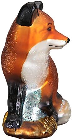 Old World Božić ukrasi: Wildlife životinje staklo vazduh ukrasi za jelku, crvena lisica