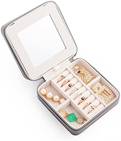 Sanqianwan Luksuzni putni nakit Kutija Case Koža Multifunkcionalni pohranjivanje Portable Mali putnik Organizator za ogrlice Prstenje