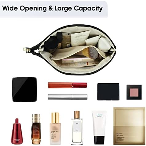 Narwey velika torba za šminkanje za torbicu veganska kožna putna torbica za šminkanje kozmetička torba sa zatvaračem torbe za žene