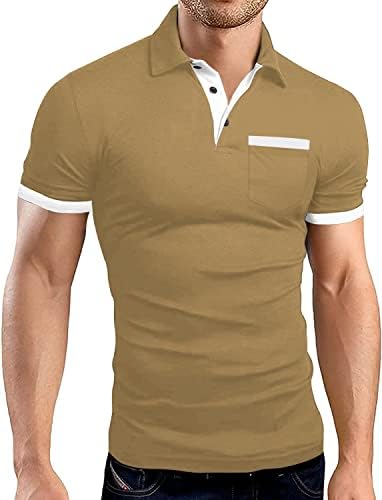 Logeeyar Men Polo majica Slim Fit s kratkim rukavima pamučna majica za golf Solid performanse Casual majice
