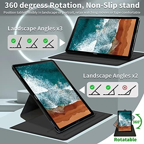 Slučaj Fuyocwe za Samsung Galaxy Tab A8 Case 10,5 inčni tablet 2022 Model SM-X200 / X205 / X207, okretni okretni štand od 360 stupnjeva Flip Smart Cover Case-Beaur Beach Seashells