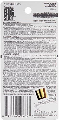 Maybelline Zapremina ' Express Colossal Big Shot periva maskara, smeđe crna, 0.33 fl. oz.