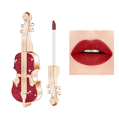 Dugotrajni Ruž Za Usne Baršun Crvena Violina Ruž Za Usne Jedinstveni Dizajn Violine Ruž Za Usne Vodootporan Izdržljiva Ljepota