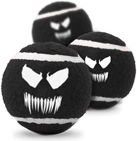 Kopčani igračke za pse tenis kuglice za otrovu ikonu za lice crno sive bijele boje