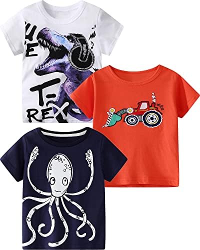 Ali SEA Boys Summer Shirts Kids Cotton kratki rukav Top Crewneck Odjeća 2-7 godina
