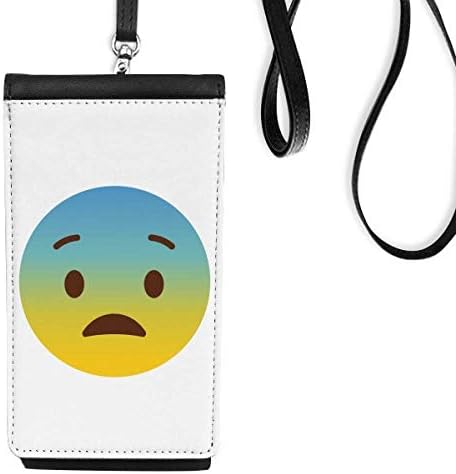 Awkward Yellow Cute Cute Online Face Telefon novčanik torbica Viseća mobilna torbica Crni džep